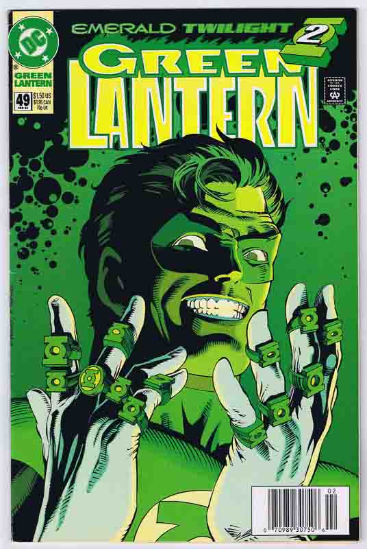 Green Lantern 49 Newsstand Variant Vfnm 1994 Dc Comics Pee Wee Comics