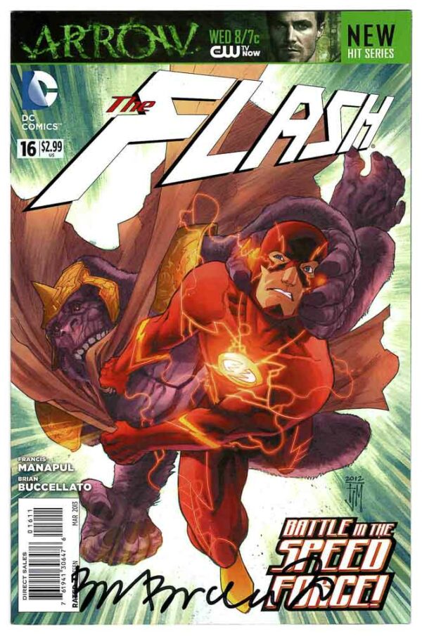 Flash #16 VF/NM Signed w/COA Brian Buccellato 2013 DC Comics