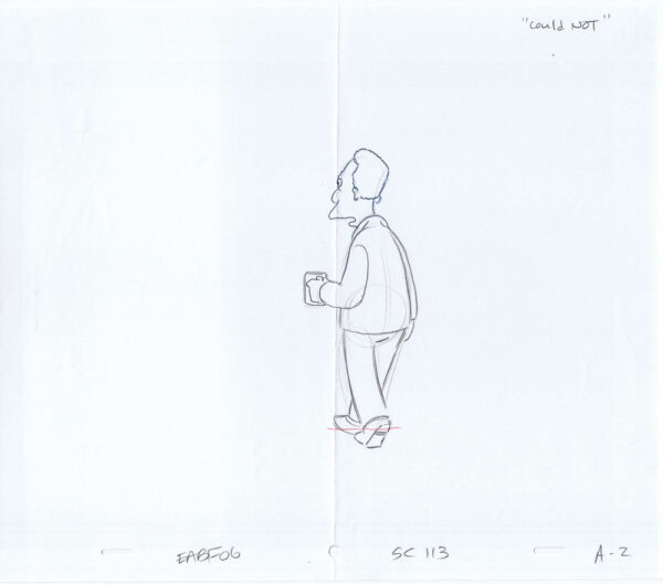 Simpsons Carl Carlson "Could Not" Original Art Animation Production Pencils EABF06 SC 113 A-2-051820