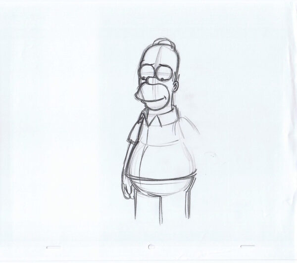 Simpsons Homer Original Art Animation Production Pencils  Rough 2-53020