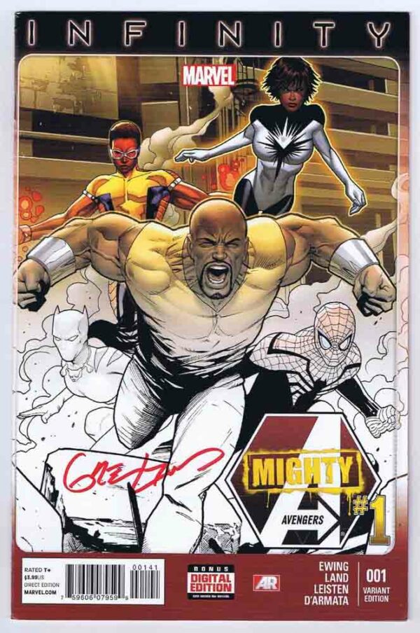 Mighty Avengers #1 Retailer Variant VF/NM Signed w/COA Greg Land 2013 Marvel Comics