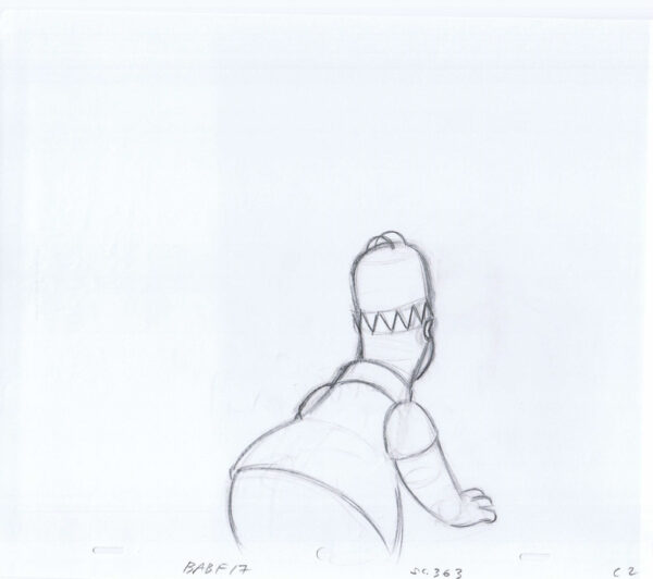 Simpsons Homer Original Art Animation Production Pencils BABF17 SC-363 C-2-61720