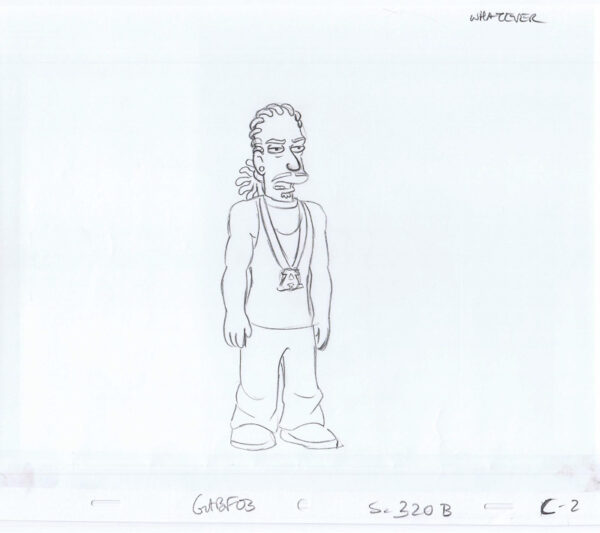 Simpsons Alcatraaz Original Art Animation Production Pencils GABF03 SC-320B C-2-62820