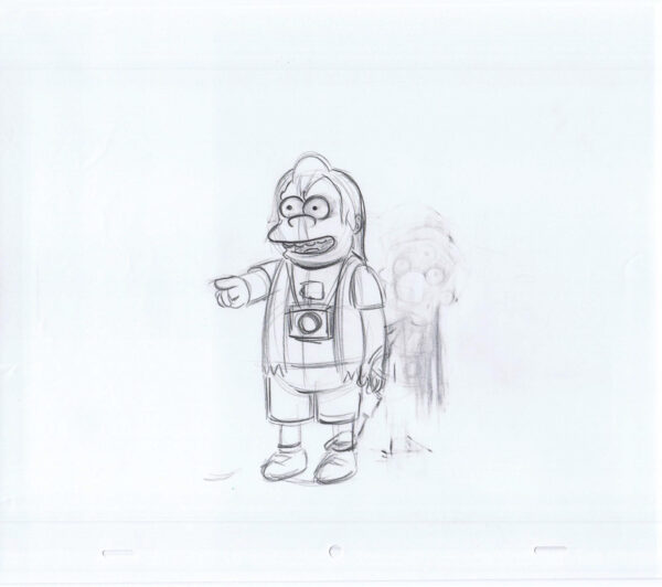 Simpsons Nelson Original Art Animation Production Pencils Rough Comp-62820