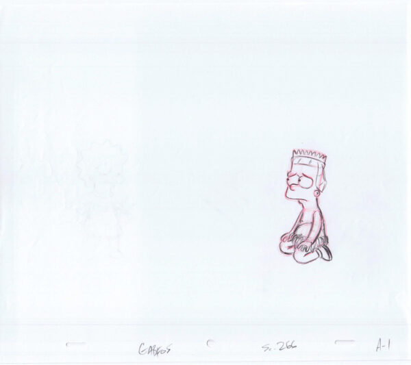 Simpsons Bart Original Art Animation Production Pencils GABF05 S.266 A-1-62820