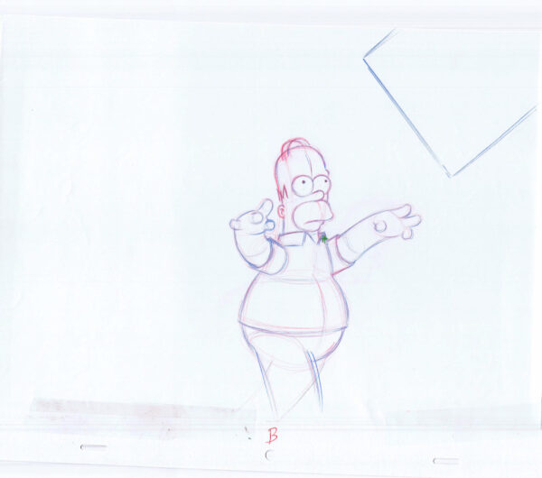 Simpsons Homer Original Art Animation Production Pencils B-70620