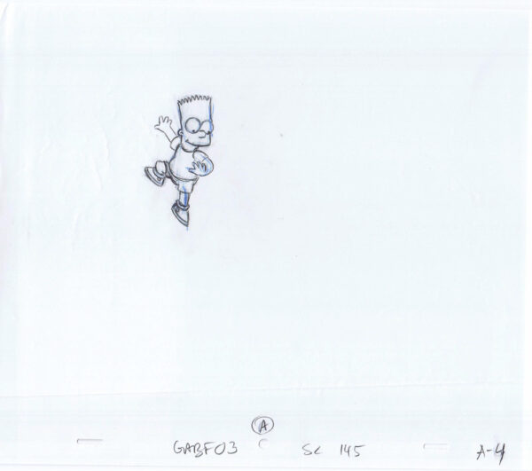 Simpsons Bart Original Art Animation Production Pencils GABF03 A SC145 A-4-70620