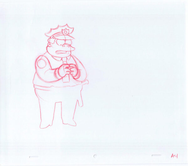 Simpsons Cheif Wiggum Original Art Animation Production Pencils A-4-72520