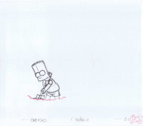 Simpsons Bart Original Art Animation Production Pencils GABF20 SC|BG-11 C-1-72620