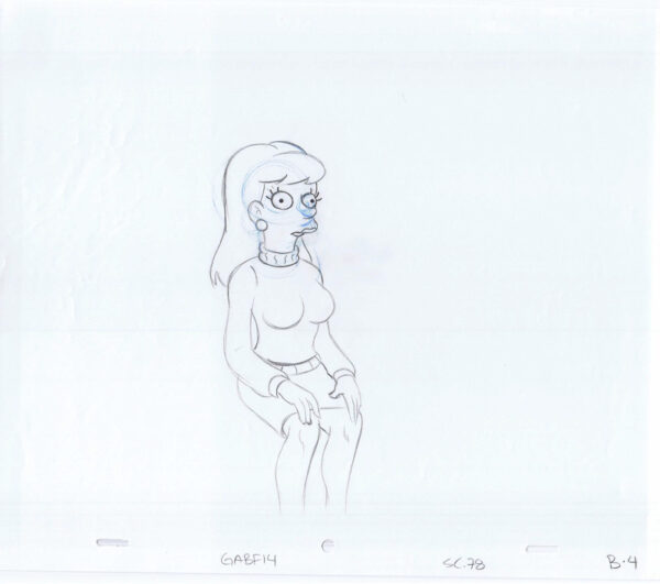 Simpsons Original Art Animation Production Pencils BF18 SC-351 B-5A-72720