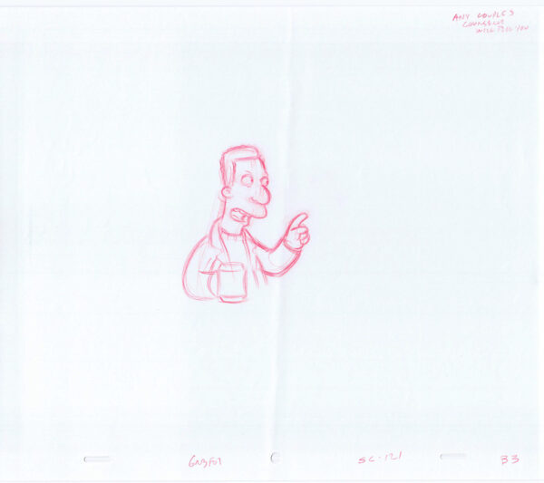 Simpsons Carl Original Art Animation Production Pencils GABF07 SC-121 B-3-80920