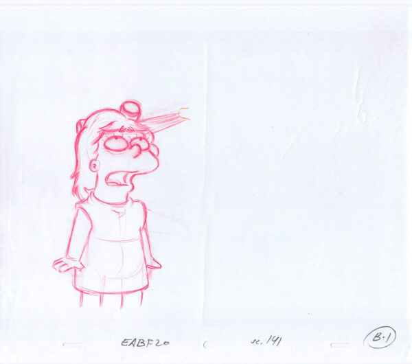 Simpsons Original Art Animation Production Pencils EABF20 SC.141 B-1-90520