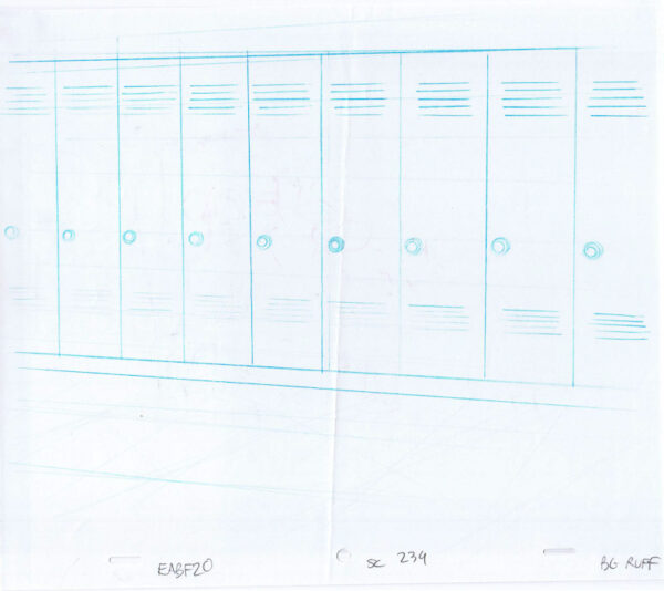 Simpsons Original Art Animation Production Pencils EABF20 SC 239 BG Ruff-90620