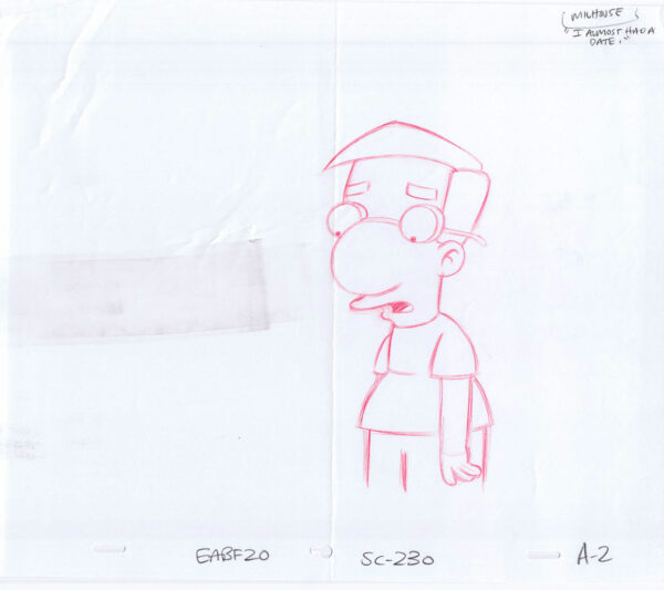 Simpsons Milhouse Original Art Animation Production Pencils EABF20 SC-230 A-2-92520