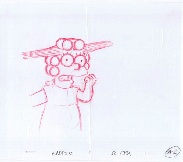 Simpsons Original Art Animation Production Pencils EABF20 SC-139A A2-92720