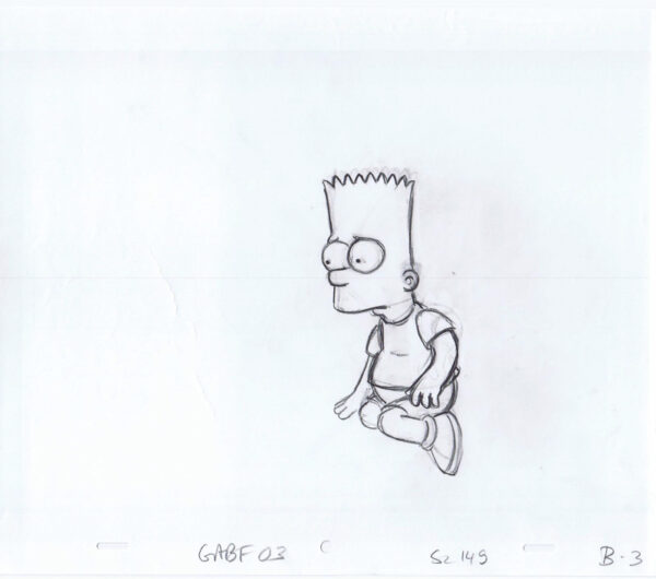 Simpsons Bart Original Art Animation Production Pencils GABF03 SC 148 B-3-101420