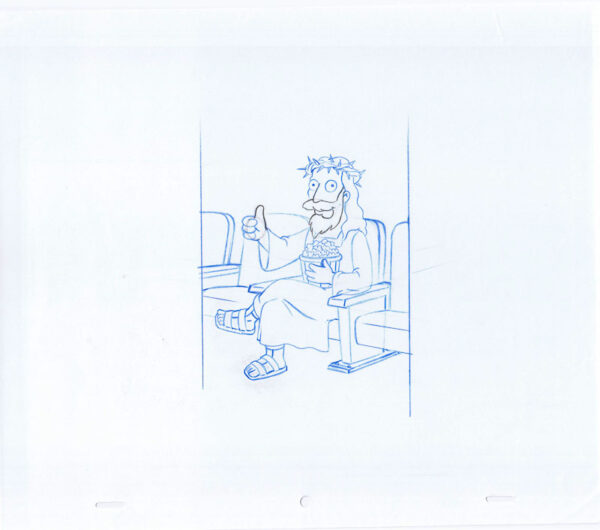 Simpsons Jesus Original Art Animation Production Pencils Rough-102520