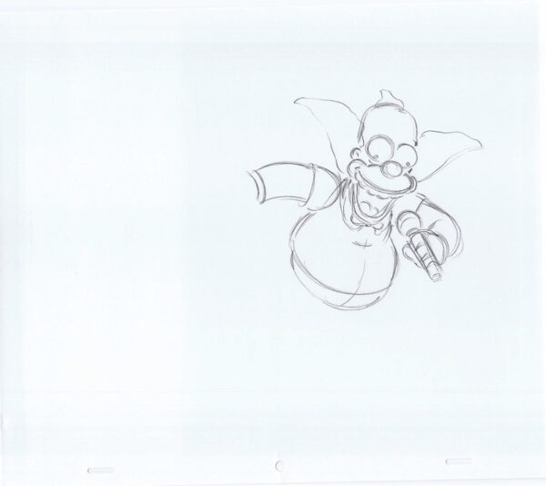 Simpsons Krusty Original Art Animation Production Pencils Rough Comp-112120