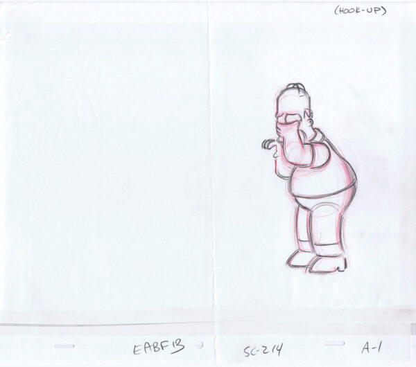 Simpsons Original Art Animation Production Pencils EABF13 SC-214 A-1-121320