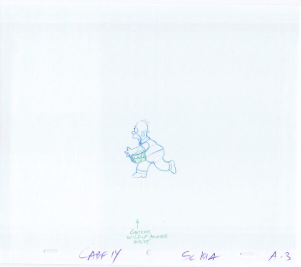 Simpsons Homer Original Art Animation Production Pencils CABF14 SC 101A A-3-122720