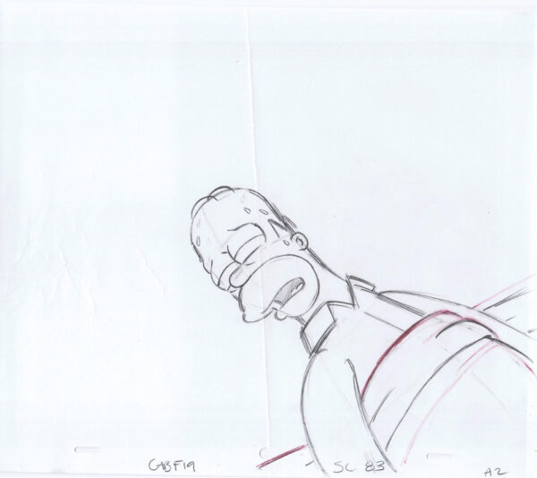 Simpsons Homer Original Art Animation Production Pencils CABF19 SC 83 A-2-122720