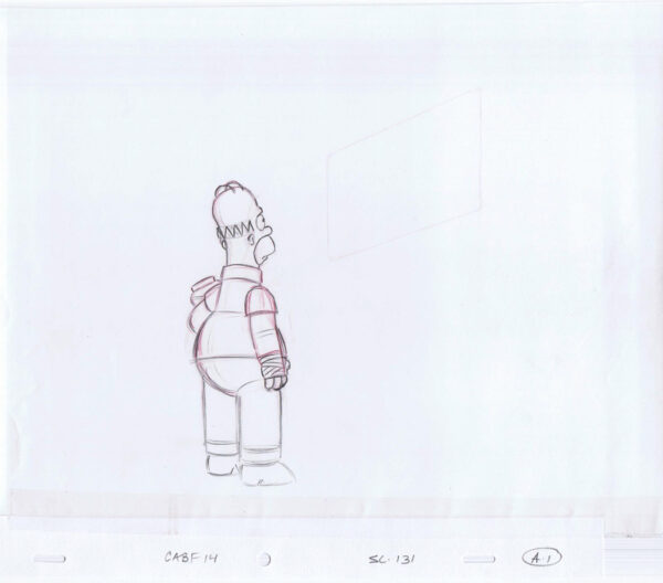 Simpsons Homer Original Art Animation Production Pencils CABF14 SC-131 A-1-011021