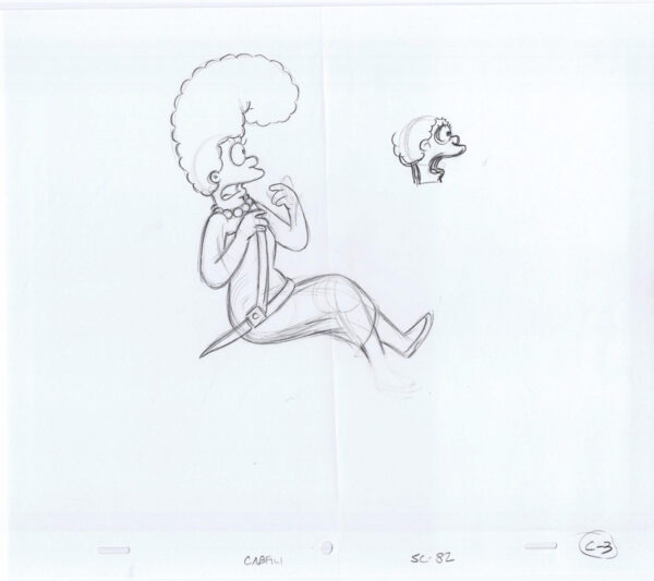 Simpsons Marge Original Art Animation Production Pencils CABF14 SC-82 C-3-011021