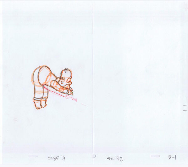 Simpsons Homer Original Art Animation Production Pencils CABF19 SC 93 B-1-011021