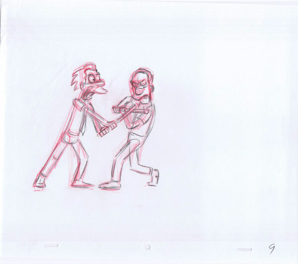 Simpsons Lenny Original Art Animation Production Pencils Comp 9-011321