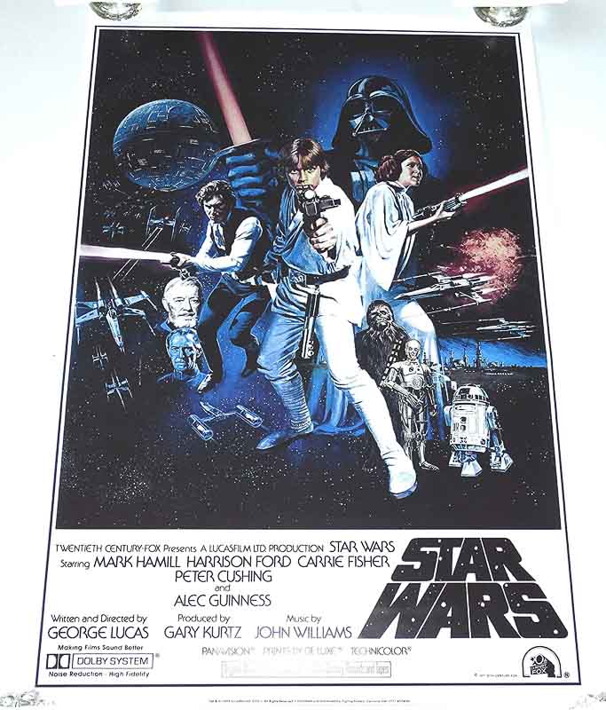Star Wars 1993 Re-Release Zig Zag Germany Poster 24" x 36" NOSS Rolled Pee Wee