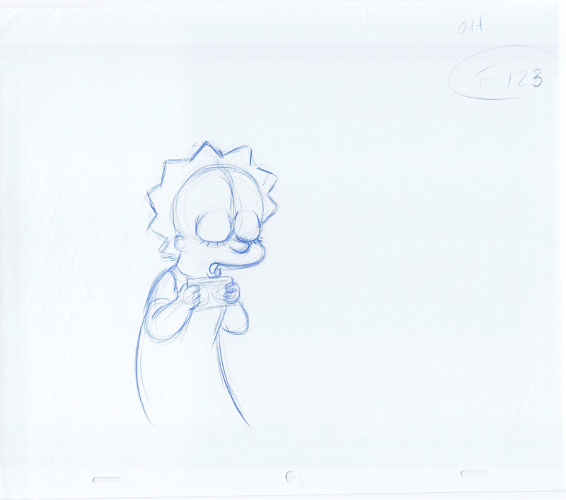 Simpsons Lisa Original Art Animation Production Pencils Comp F-123-020521