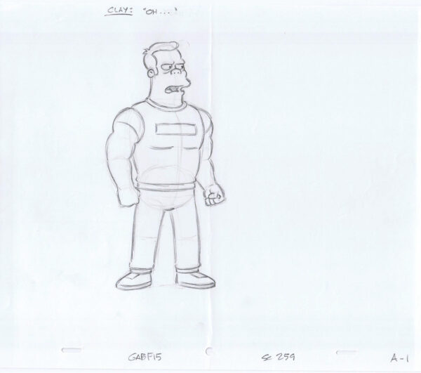 Simpsons Original Art Animation Production Pencils GABF15 SC-259 A-1-020621