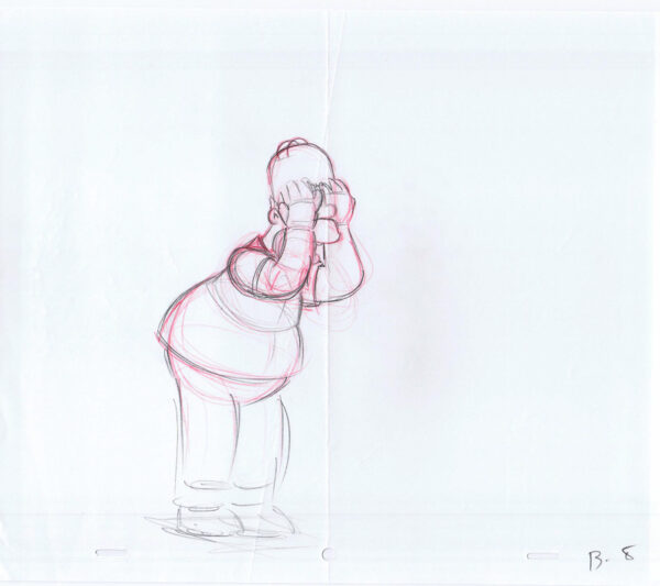 Simpsons Homer No No Original Art Animation Production Pencils 8-030721