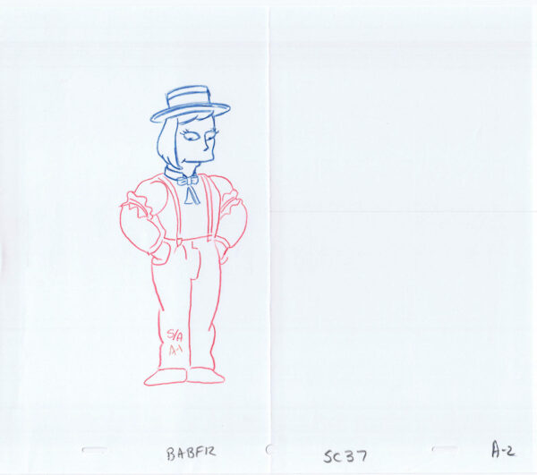 Simpsons Original Art Animation Production Pencils BABF12 SC37 A-2-041721