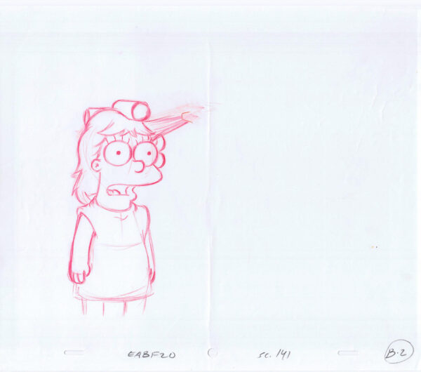 Simpsons Original Art Animation Production Pencils EABF20 SC.141 B-2-041721