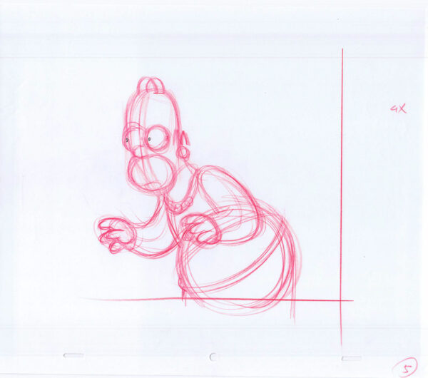 Simpsons Homer Original Art Animation Production Pencils 4X-5-061221