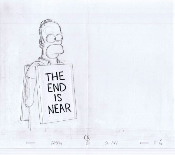 Simpsons Homer Original Art Animation Production Pencils GABF14 A SC 141 F6-#061321