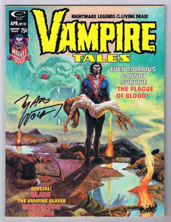 Vampire Tales #10 VG+ Signed w/COA Marv Wolfman 1975 Marvel Comics/Curtis