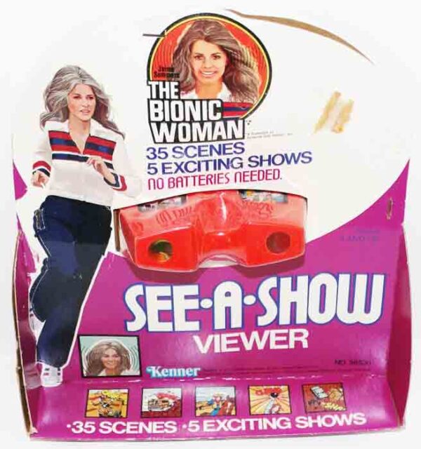 Six Million Dollar Man Bionic Woman Vintage See-A-Show Viewer MISP 1976 Kenner